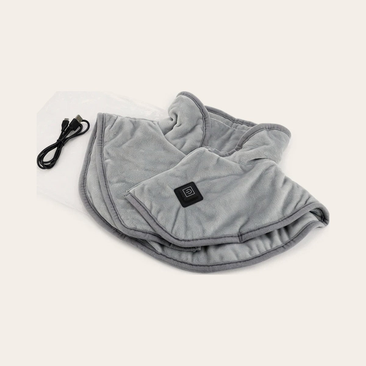 Châle chauffant USB gris anthracite
