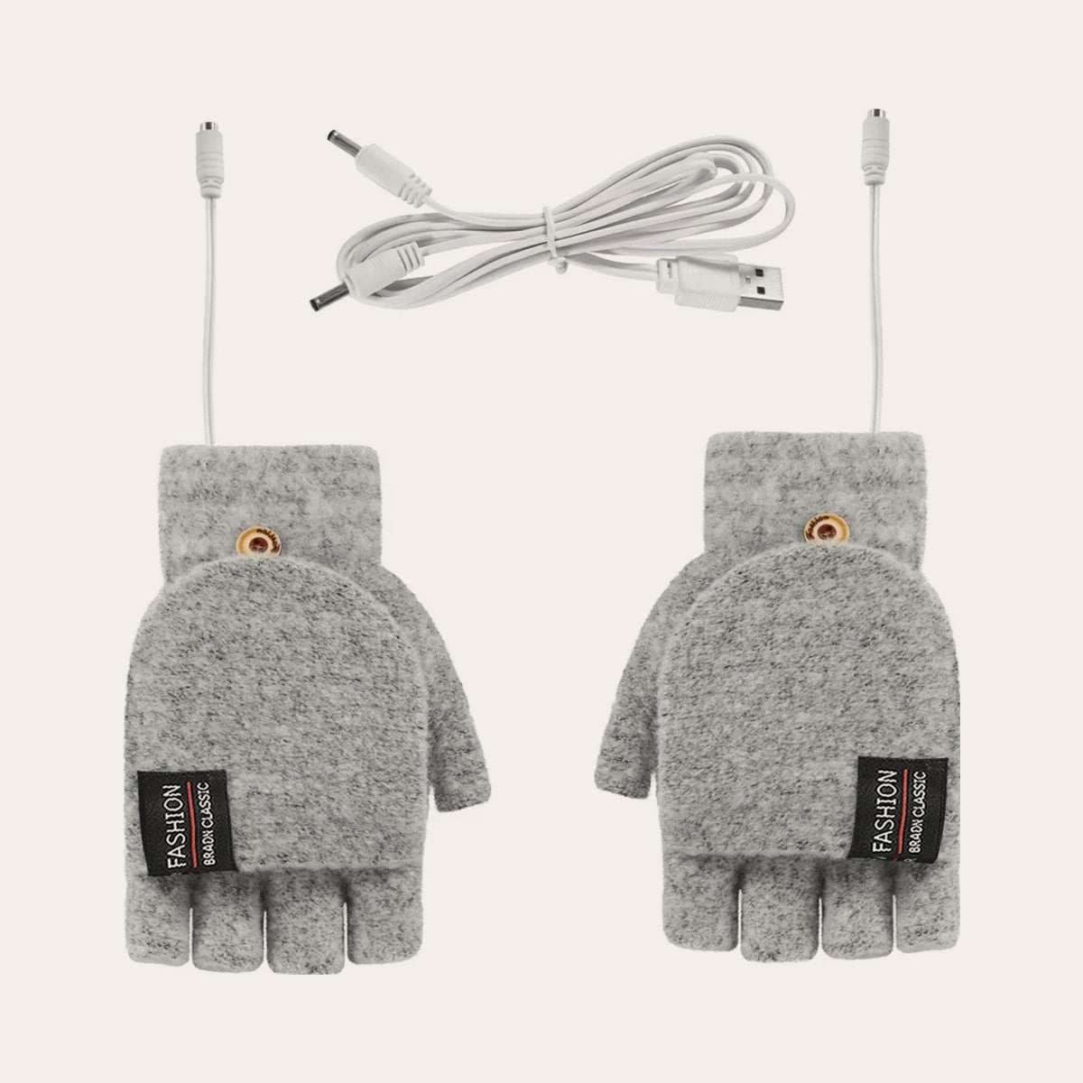 Mitaines chauffantes coloris gris